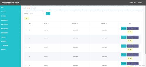 基于微信小程序的家政服务管理系统的设计与实现